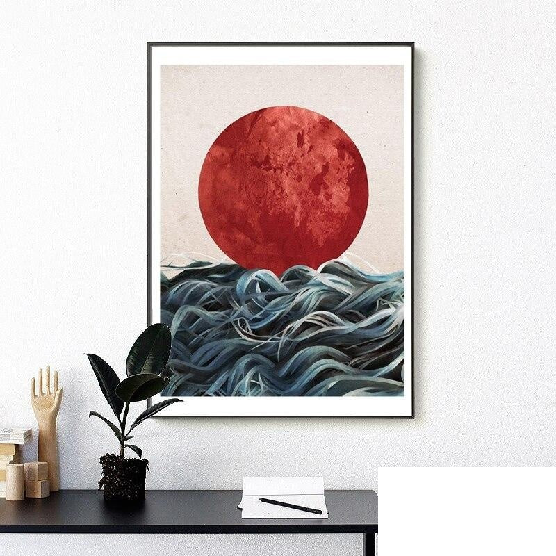 Affiche japonaise - Paysage Abstrait « Vigueur »