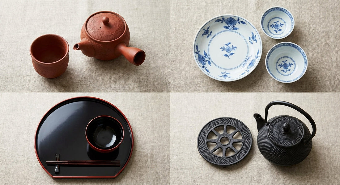 Vaisselle japonaise : céramique, porcelaine, grès — guide des matériaux