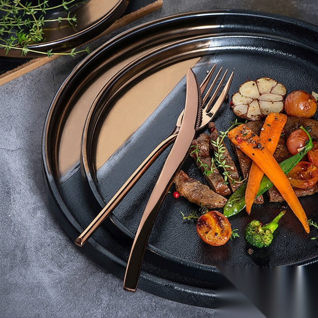 Assiette japonaise en céramique « Rubis »