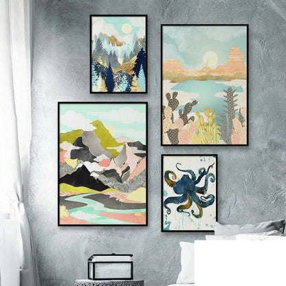 Affiche japonaise - Paysage abstrait, « Mushin »