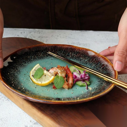 Assiette japonaise en céramique « Wisteria »