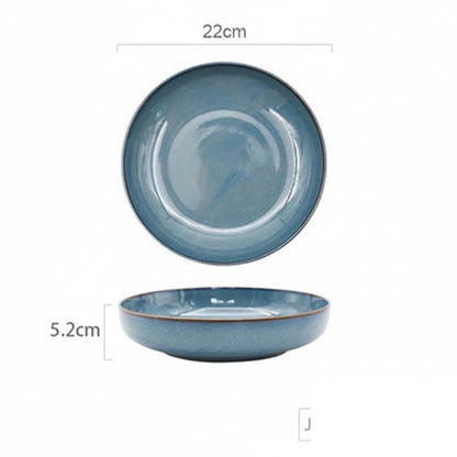 Assiette japonaise en céramique « Shimokita »