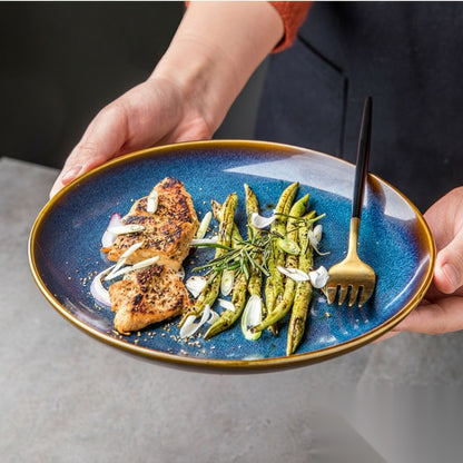 Assiette japonaise en céramique « Saphir »