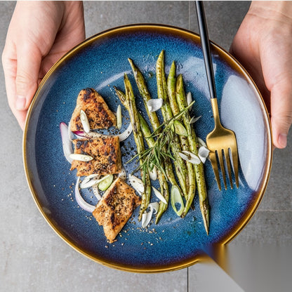 Assiette japonaise en céramique « Saphir »