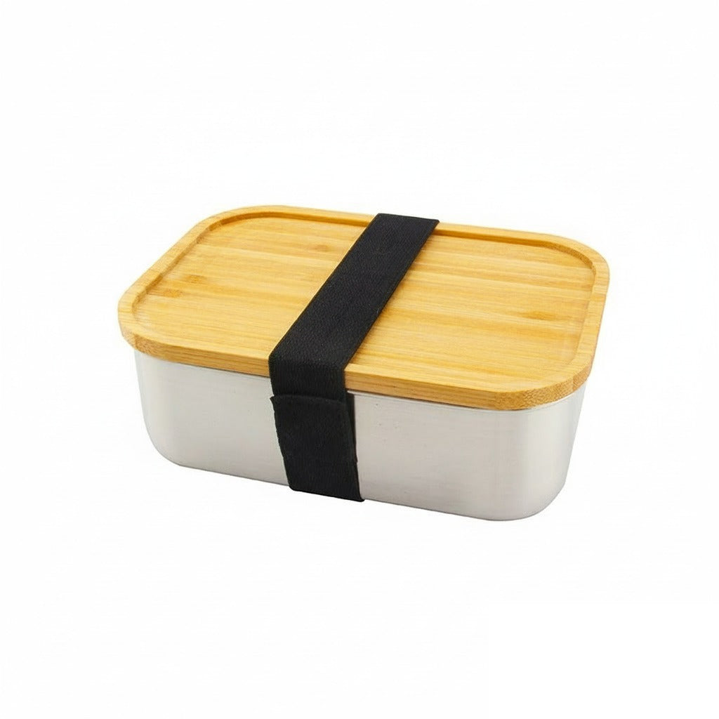 Bento japonais en acier inoxydable et bambou naturel « Origami »