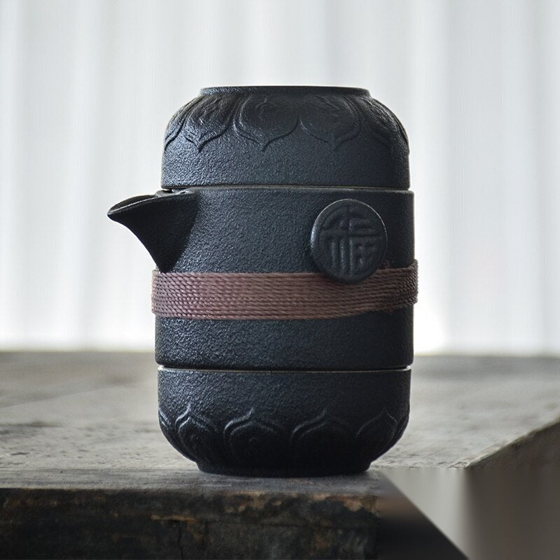 Théière japonaise portable en céramique « Café »