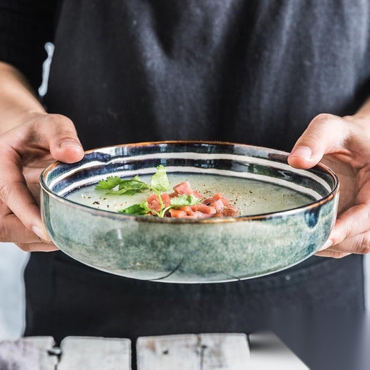 Assiette japonaise en céramique « Galets »