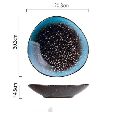 Assiette japonaise en céramique « Zinnia »