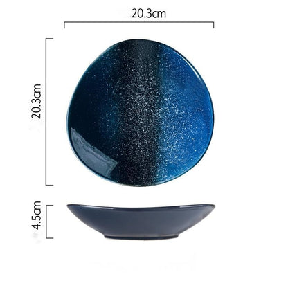 Assiette japonaise en céramique « Zinnia »