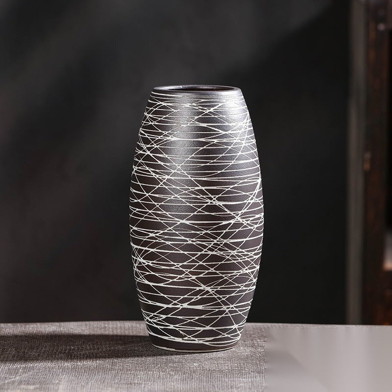 Vase en grès fait main « Charbon »