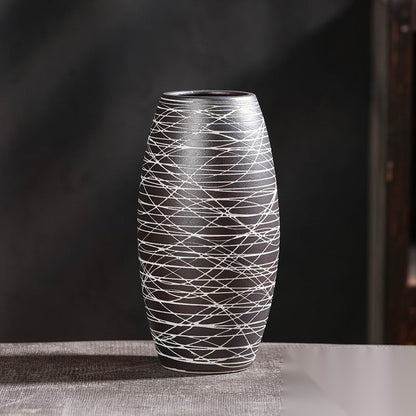 Vase en grès fait main « Charbon »