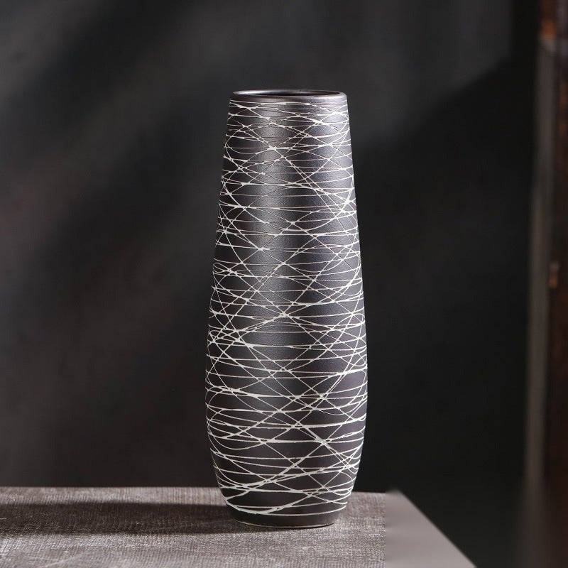 Vase en grès fait main « Charbon »