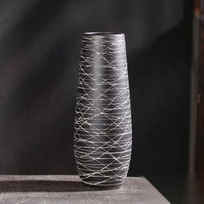 Vase en grès fait main « Charbon »