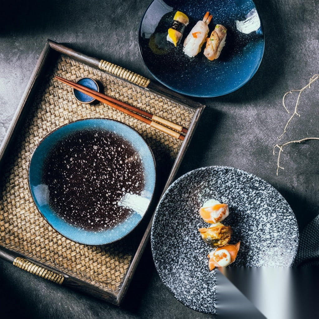 Assiette japonaise en céramique « Zinnia »