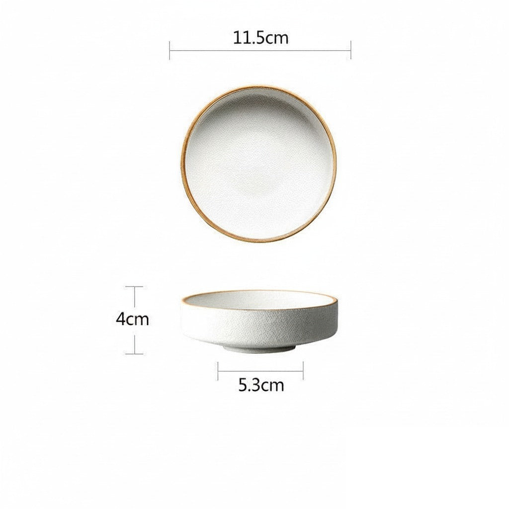 Assiette creuse & Bol en céramique « Camélia »