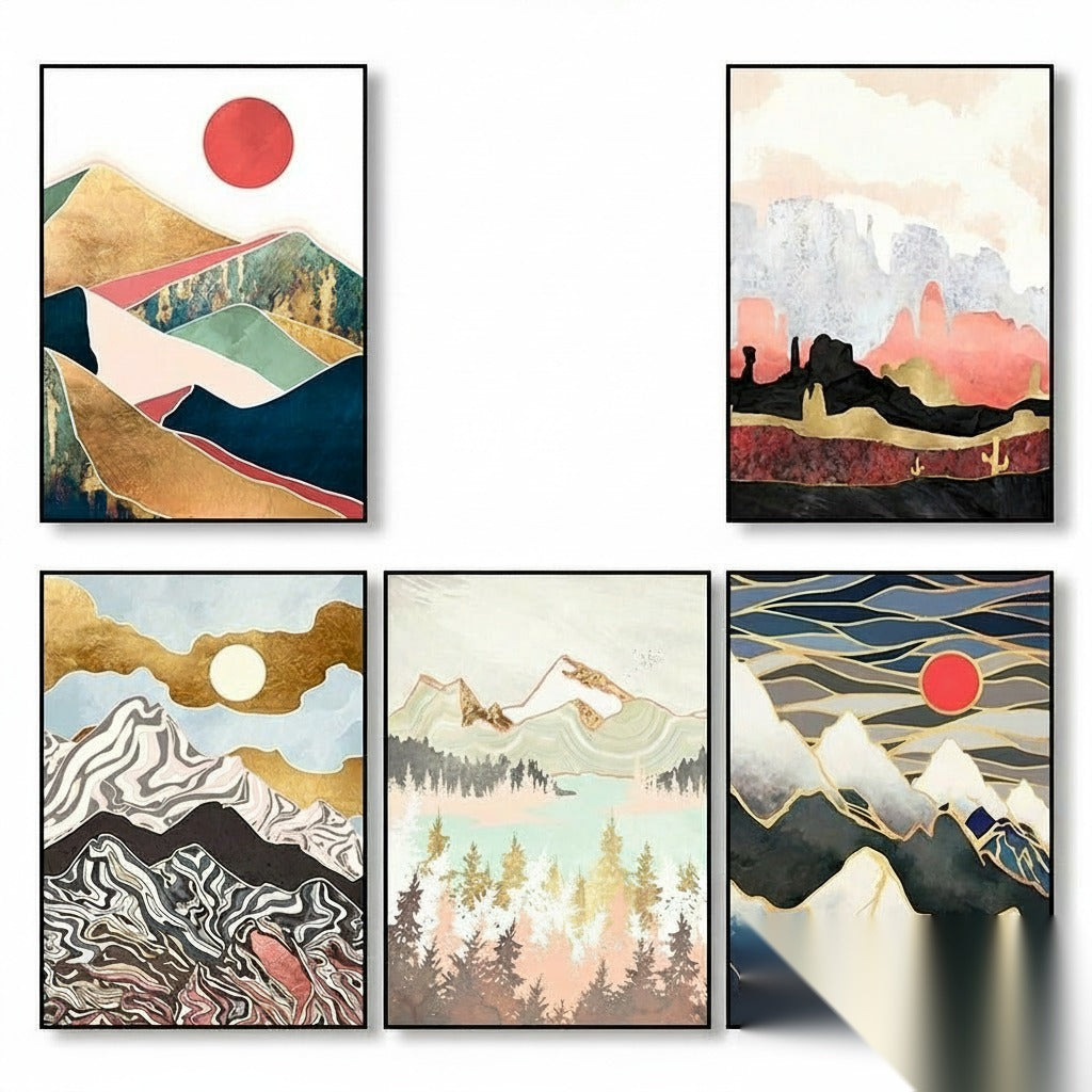 NOUVEAUTÉ || Affiche japonaise - Paysage abstrait, « Matins »