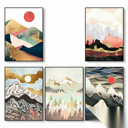 NOUVEAUTÉ || Affiche japonaise - Paysage abstrait, « Matins »