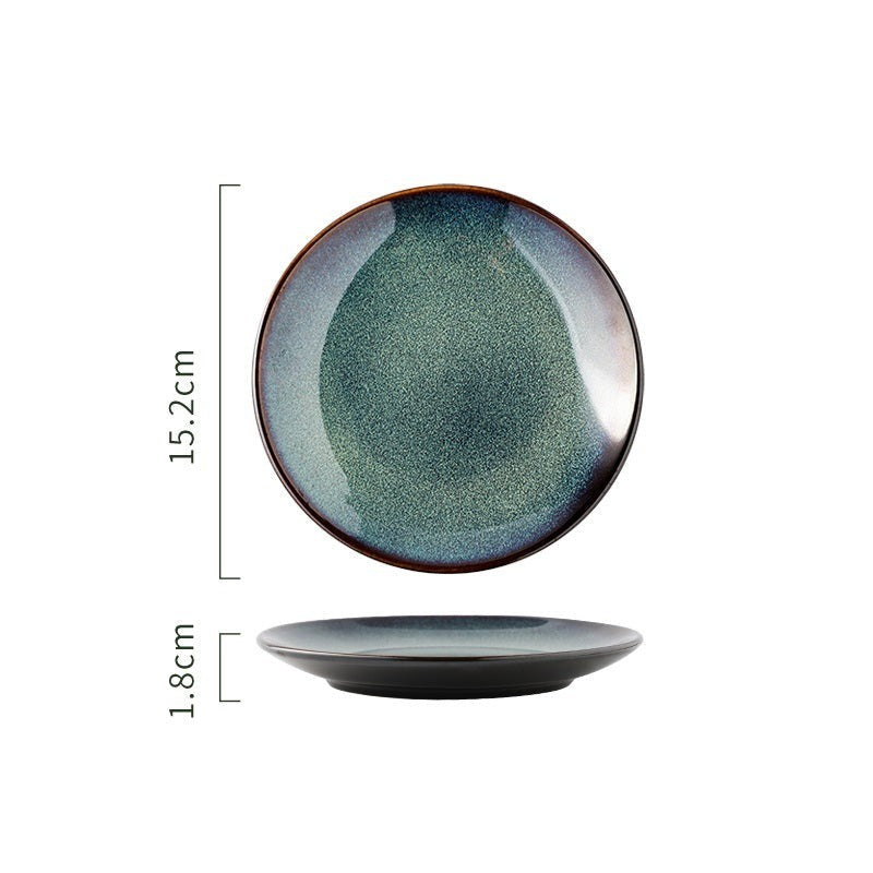 Assiette bleue en céramique « Printemps »