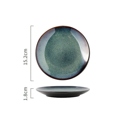 Assiette bleue en céramique « Printemps »