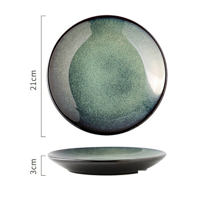 Assiette bleue en céramique « Printemps »