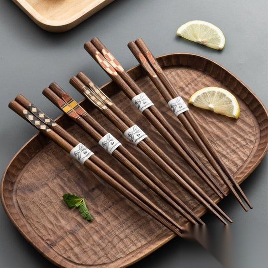 Set de baguettes japonaises en bois massif « Sagesse »