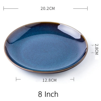 Assiette japonaise en céramique « Saphir »
