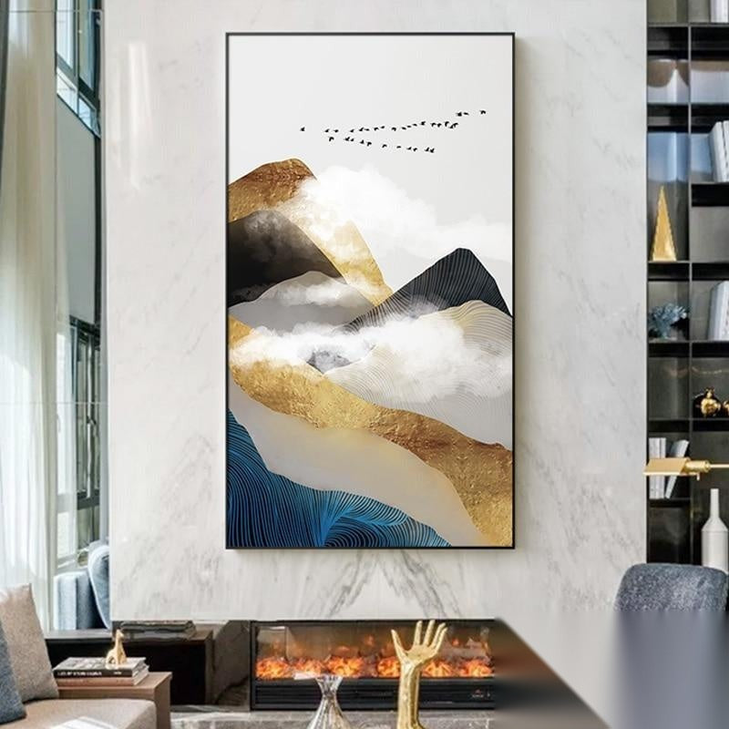 Affiche japonaise - Paysage abstrait, « Intensité »