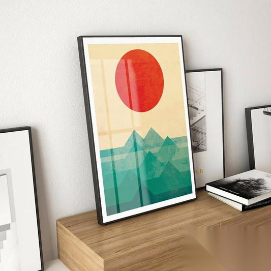 Affiche japonaise - Paysage abstrait, « Ligne »