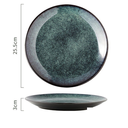 Assiette bleue en céramique « Printemps »