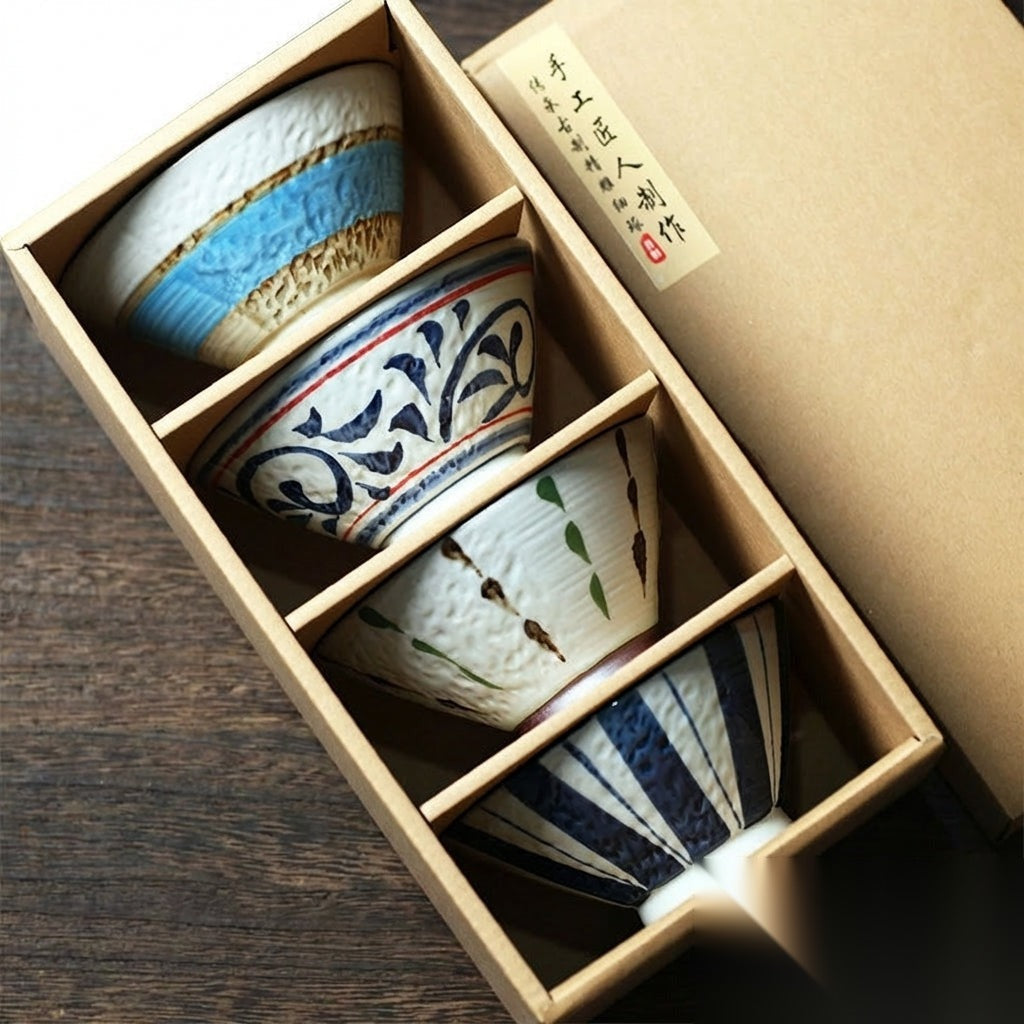 Coffret de bols à riz Collection (faits main) « Solstice »