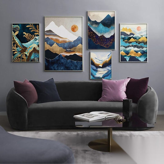 Affiche japonaise, paysage abstrait « Sabi »
