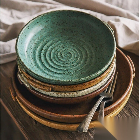 Assiette japonaise en céramique « Shirakawa »