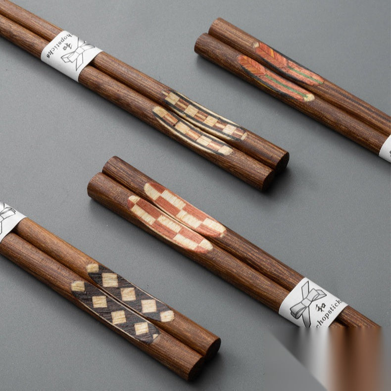 Set de baguettes japonaises en bois massif « Sagesse »