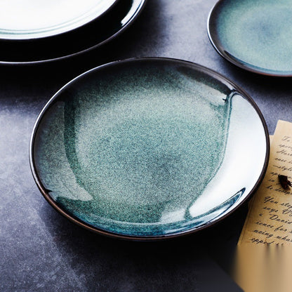 Assiette bleue en céramique « Printemps »