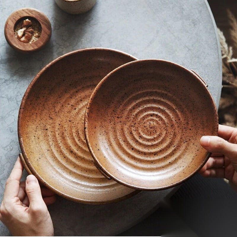Assiette japonaise en céramique « Shirakawa »