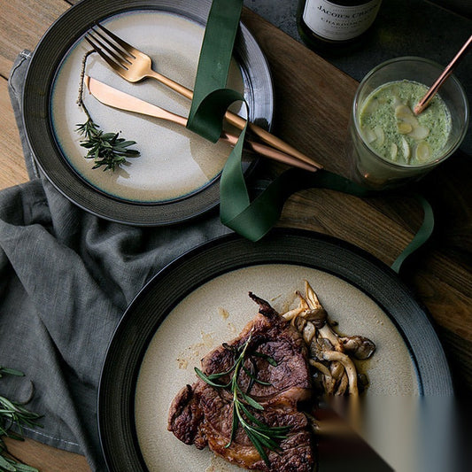 Assiette Prestige en céramique « Marbre »