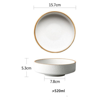 Assiette creuse & Bol en céramique « Camélia »