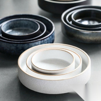 Assiette creuse & Bol en céramique « Camélia »