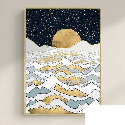 NOUVEAUTÉ || Affiche japonaise - Paysage abstrait, « Aube »