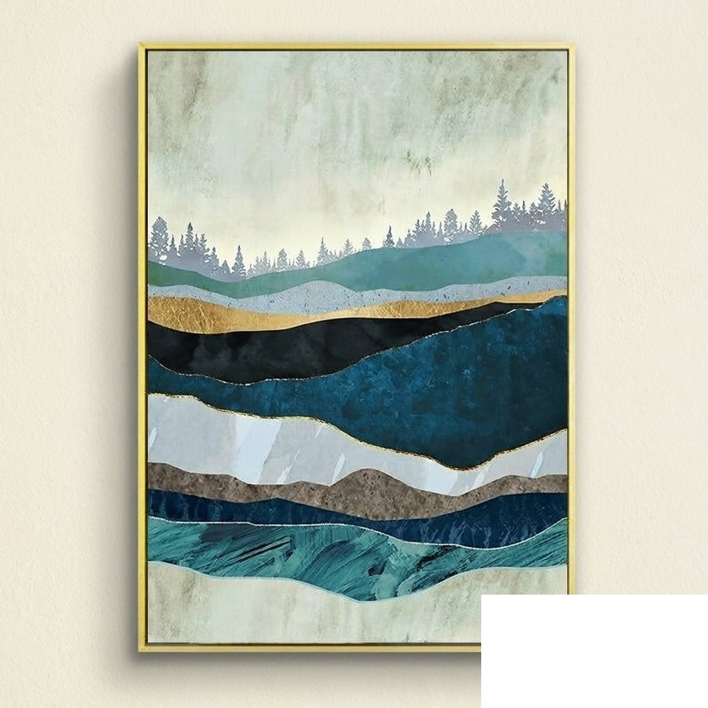 Affiche japonaise, paysage abstrait « Wabi »