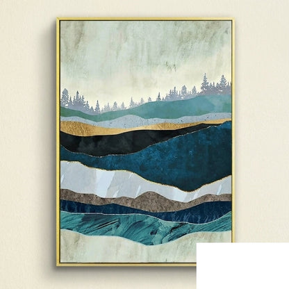 Affiche japonaise, paysage abstrait « Wabi »