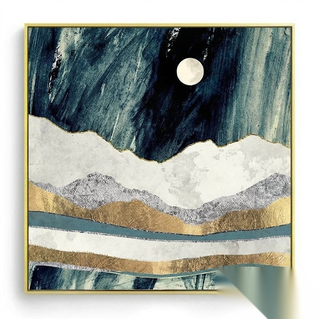Affiche japonaise, paysage abstrait « Wabi »