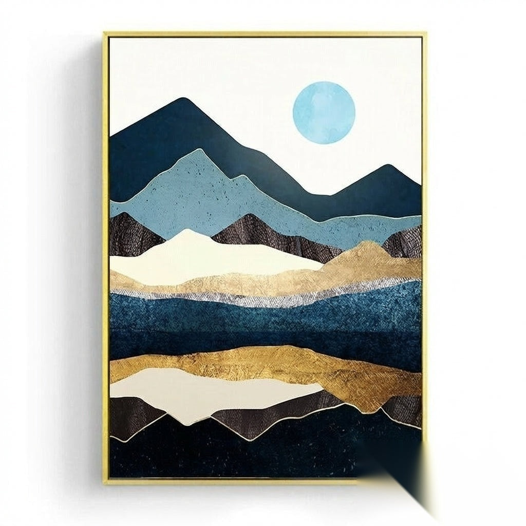 Affiche japonaise, paysage abstrait « Shizen »