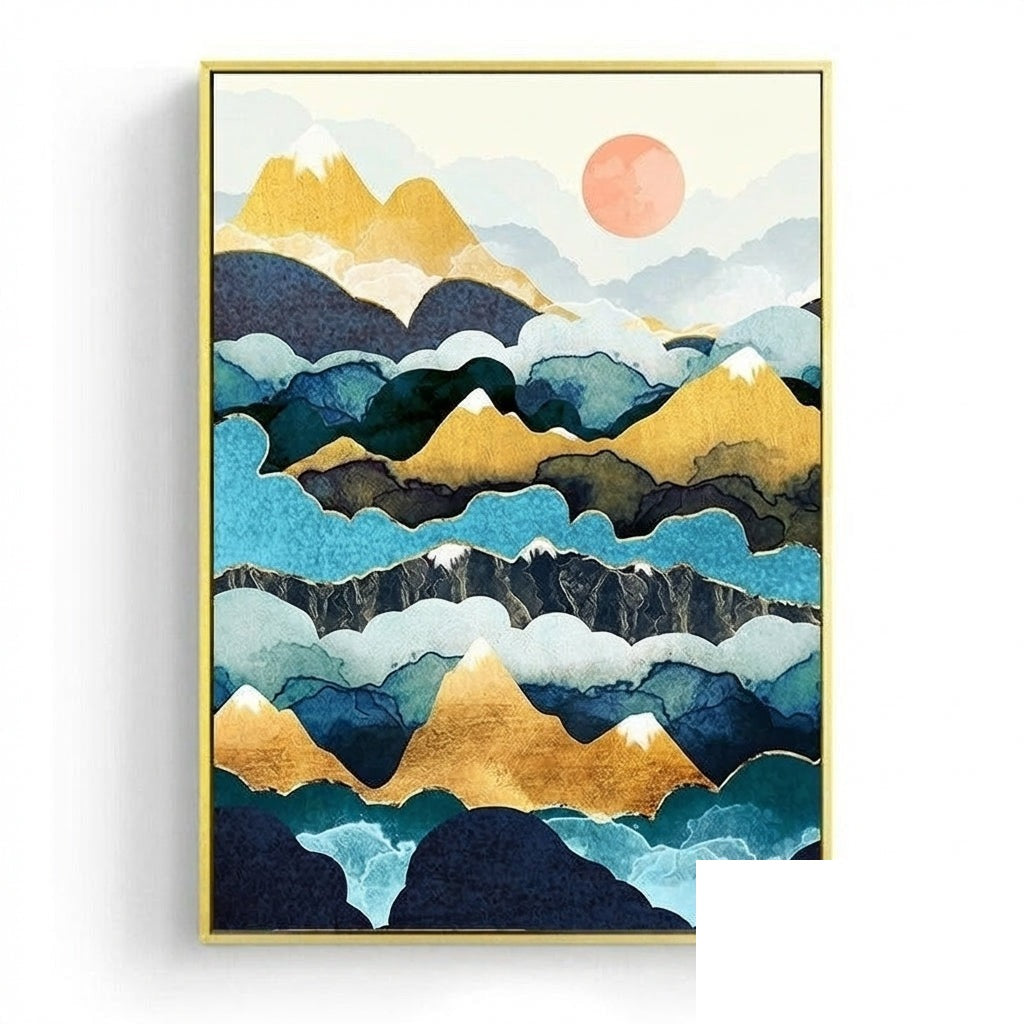 Affiche japonaise, paysage abstrait « Sabi »