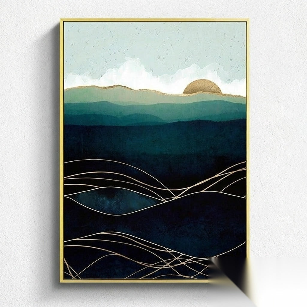Affiche japonaise, paysage abstrait « Wabi »