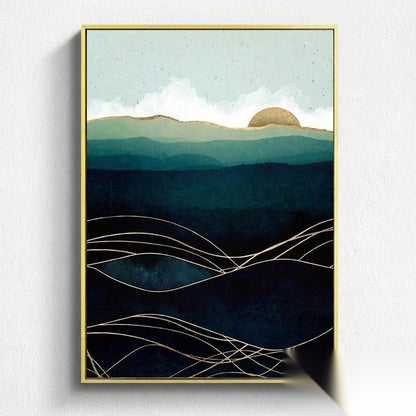 Affiche japonaise, paysage abstrait « Wabi »
