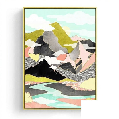 Affiche japonaise - Paysage abstrait, « Mushin »