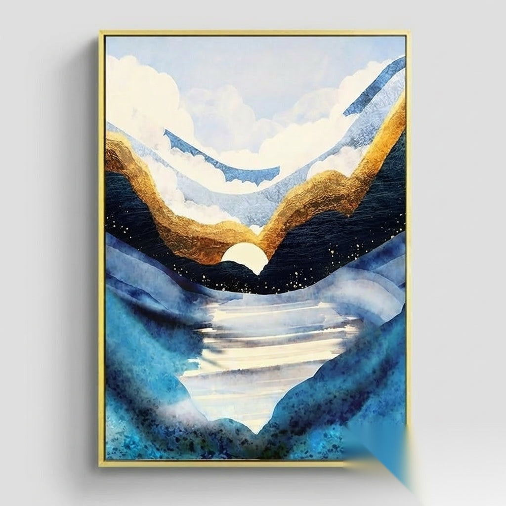 Affiche japonaise, paysage abstrait « Sabi »