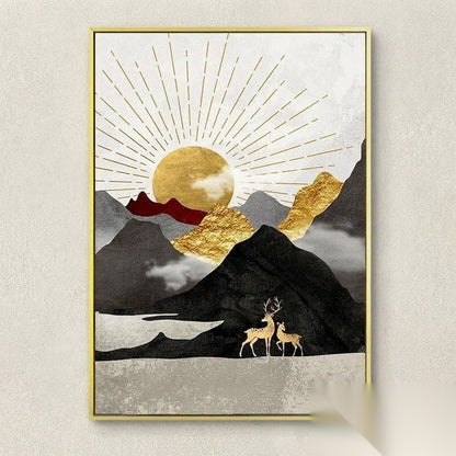 NOUVEAUTÉ || Affiche japonaise - Paysage géométrique, « Porte »