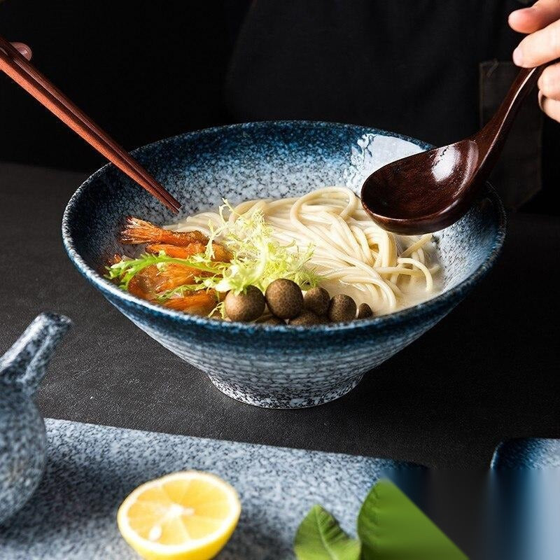 Grand bol à ramen en céramique « Ultramarin »